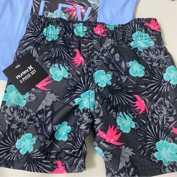 Hurley cute floral boy active shorts top set 8020 - Picture 5 of 6